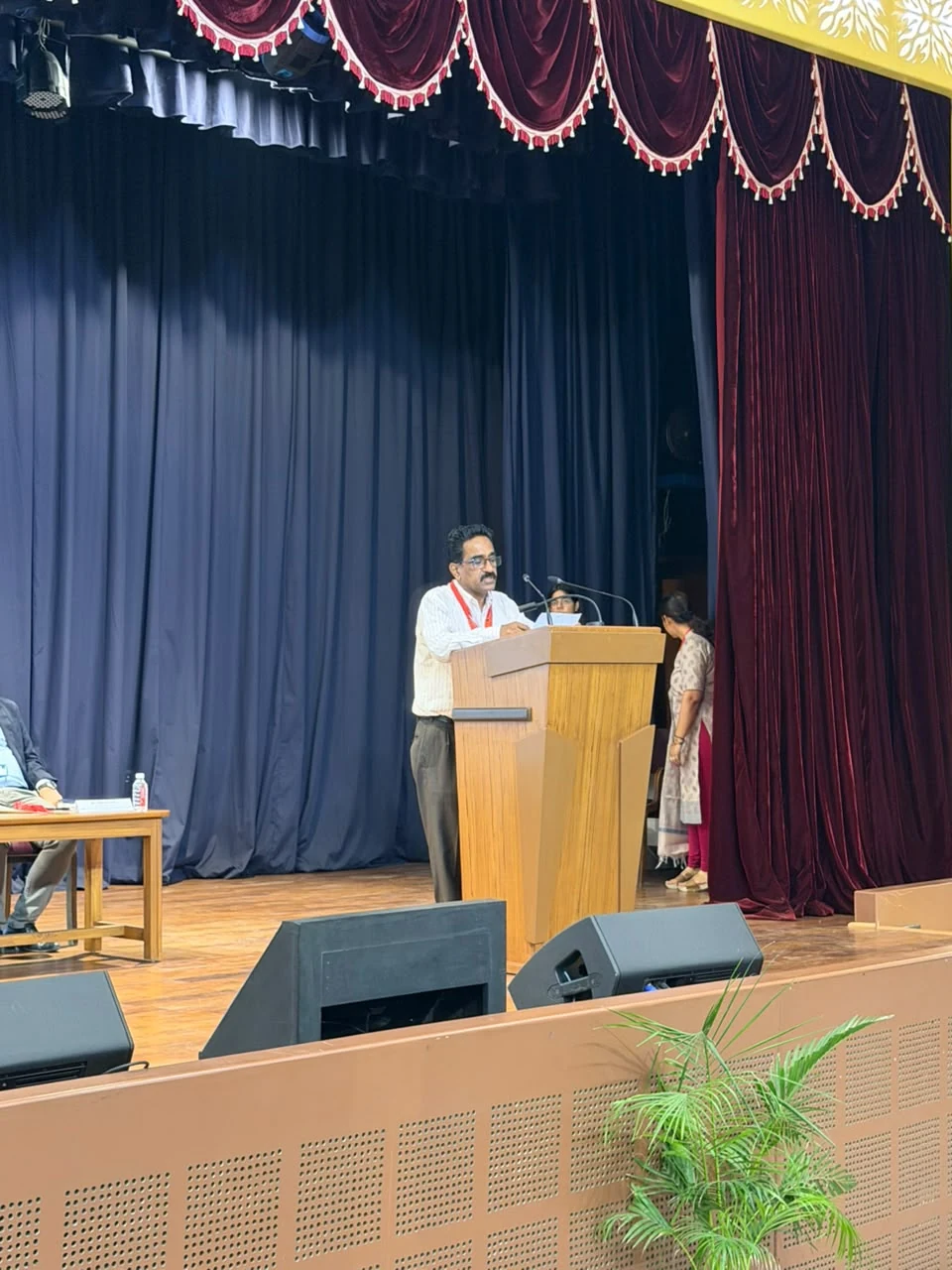 Conference Convener Dr. Jagadish R. S. presenting an overview of the conference