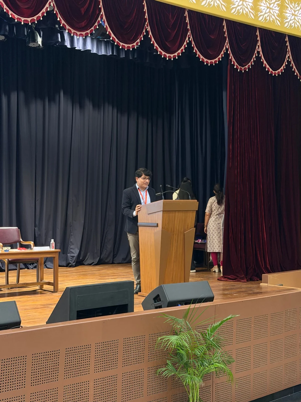 Conference Chair Dr. Dhiraj Pandey delivering the welcome address